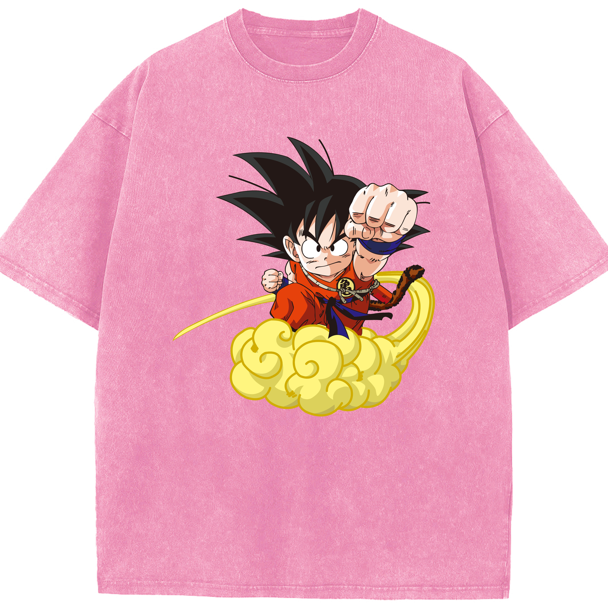 （画像用） ドラゴンボール 孫悟空（そん ごくう）Son Goku カカロット DRAGON BALL Kakarotto 綿100% ヴィンテージ風 半袖Tシャツ（フロントプリント）